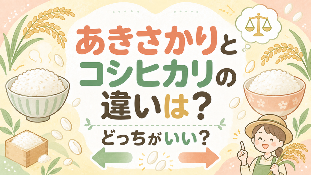 あきさかりとコシヒカリの違いは？どっちがいい？